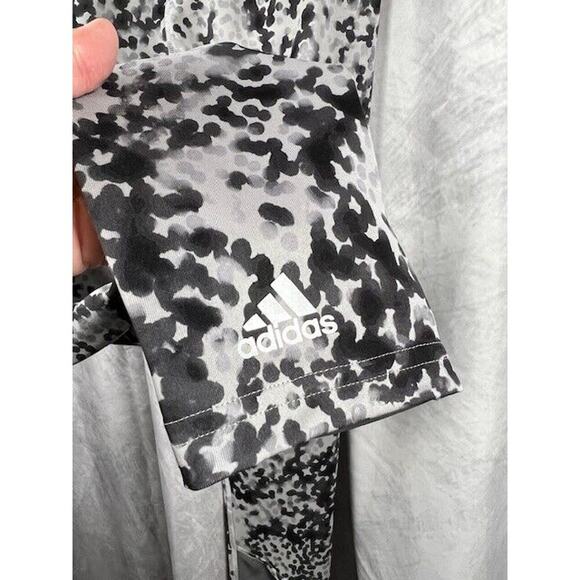 Adidas TechFit Medium Compression Climalite Gray & Black Print Leggings Size S - Picture 7 of 8